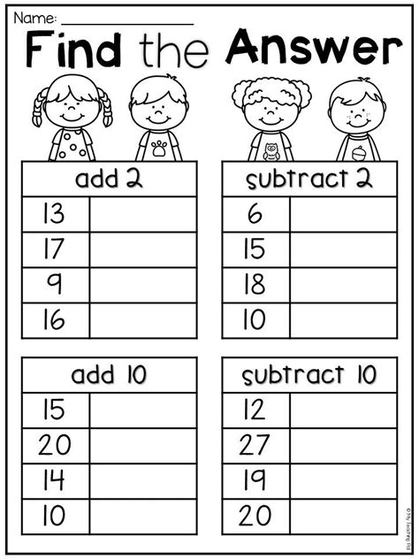 Free Printable Fun Math Worksheets For First Grade