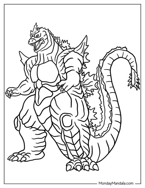 Free Printable Godzilla Coloring Pages