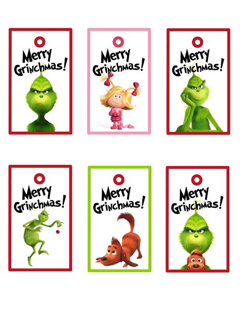 Free Printable Grinch Gift Tags