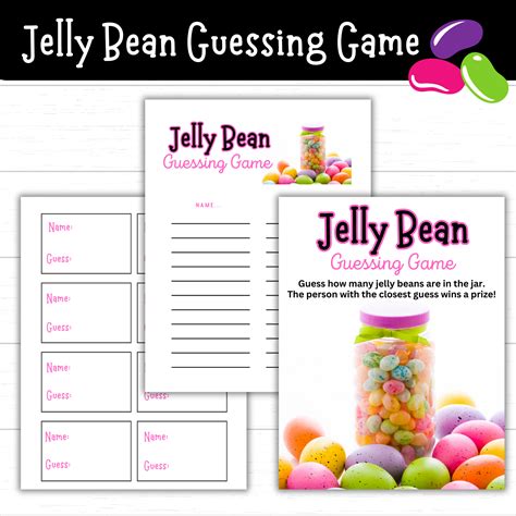 Free Printable Guess How Many Jelly Beans Template