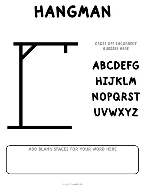 Free Printable Hangman