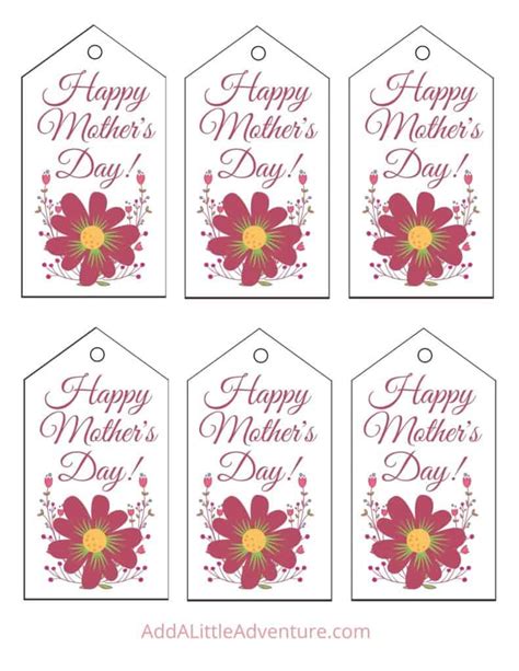 Free Printable Happy Mothers Day Gift Tags