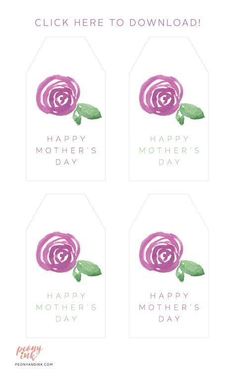 Free Printable Happy Mothers Day Gift Tags Printable