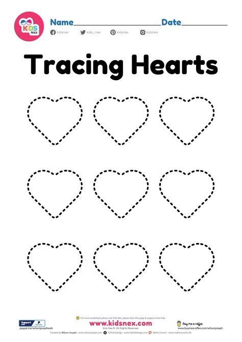 Free Printable Heart Shape Worksheets