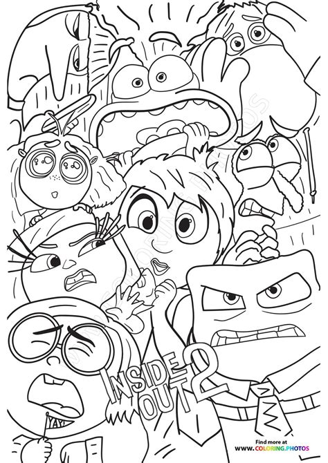 Free Printable Inside Out 2 Coloring Pages