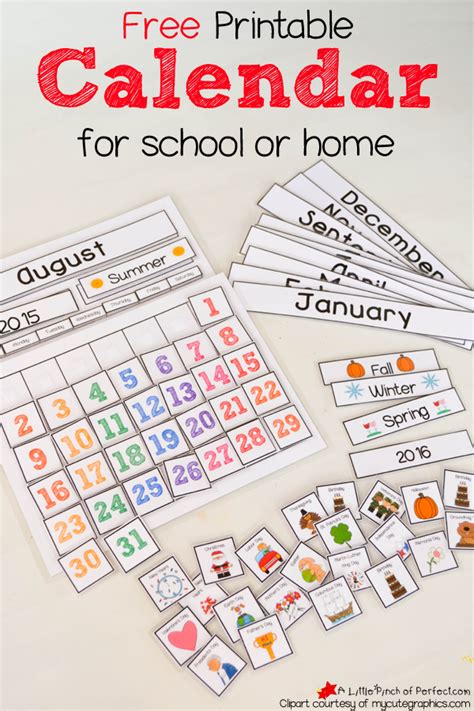 Free Printable Interactive Black And White Classroom Calendar