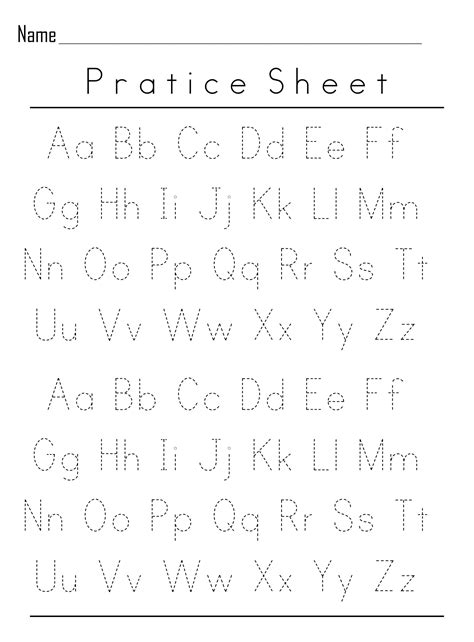 Free Printable Kindergarten Handwriting Worksheets