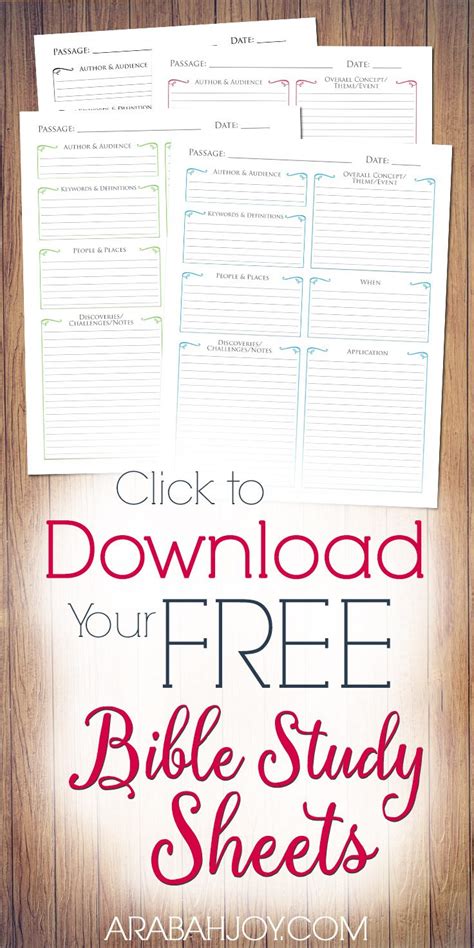 Free Printable Ladies Bible Study Lessons