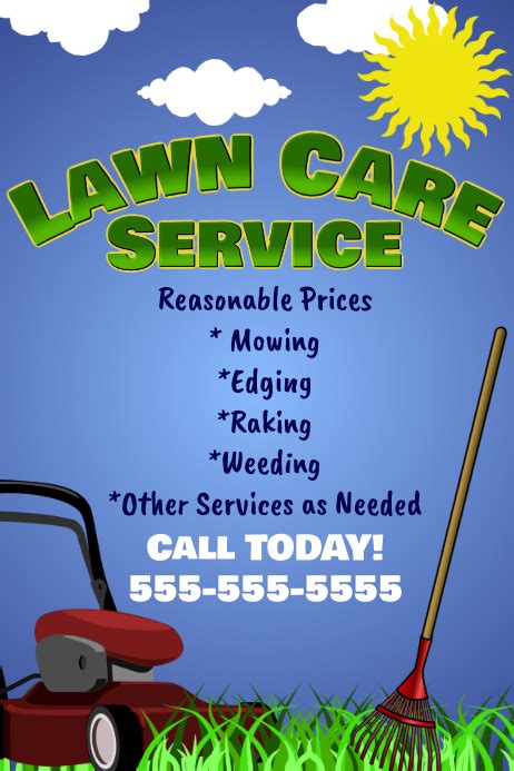 Free Printable Lawn Care Flyers