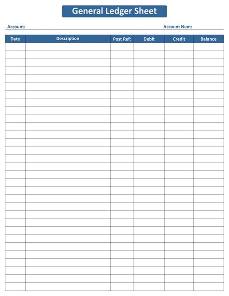Free Printable Ledger Pages
