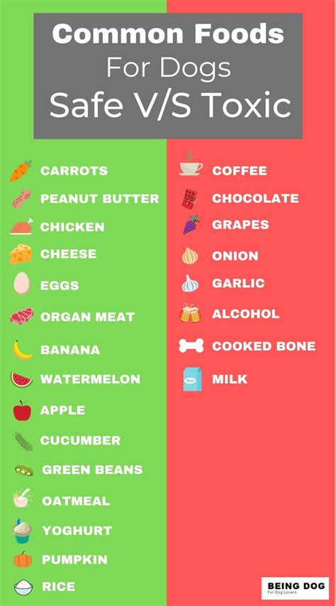 Free Printable List Of Toxic Foods For Dogs