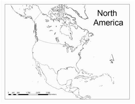 Free Printable Map Of North America