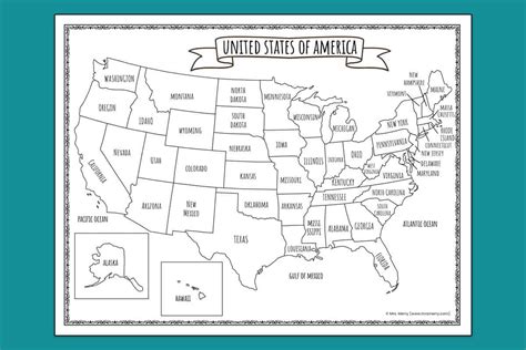 Free Printable Map Of Us