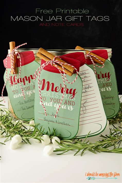 Free Printable Mason Jar Gift Tags