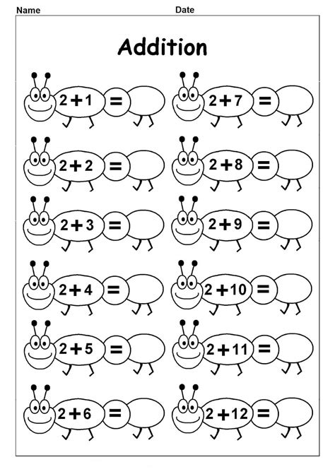 Free Printable Math Worksheets For Kindergarten