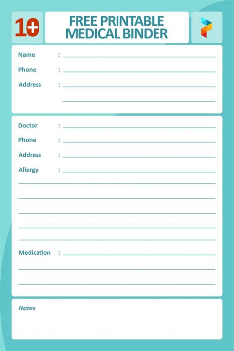 Free Printable Medical Binder