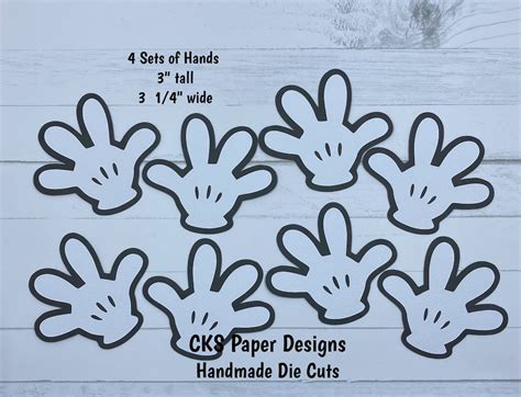 Free Printable Mickey Mouse Hand Template