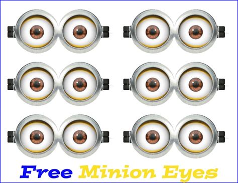 Free Printable Minion Eyes Printable