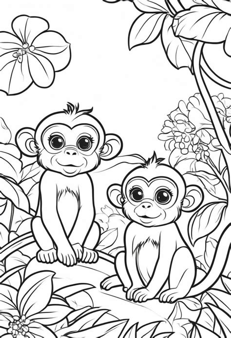 Free Printable Monkey Coloring Pages