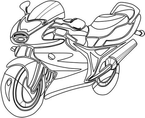 Free Printable Motorcycle Coloring Pages