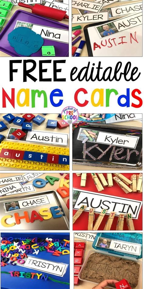 Free Printable Name Cards For Preschool