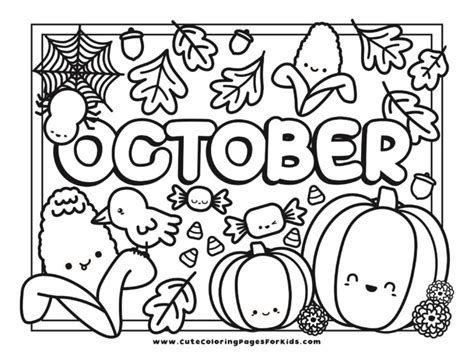 Free Printable October Coloring Pages