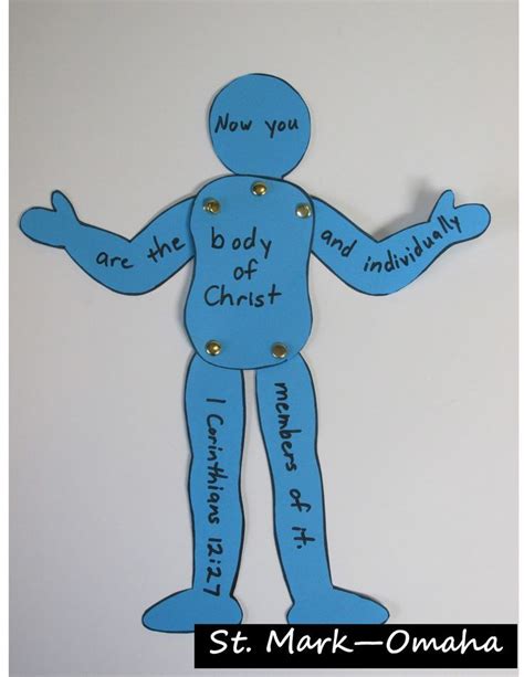 Free Printable One Body Many Parts Craft