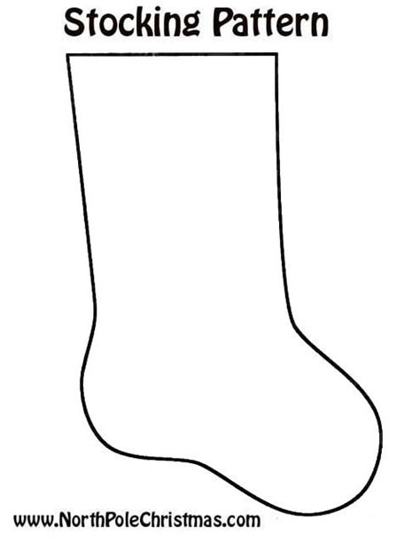 Free Printable Outline Christmas Stocking Template