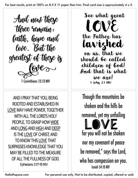 Free Printable Page Scripture On Love In Black And White