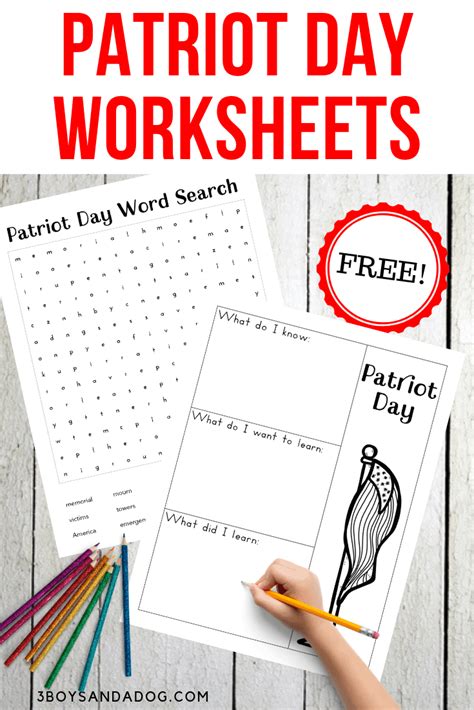 Free Printable Patriot Day Worksheets