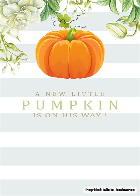 Free Printable Pumpkin Invitation Template