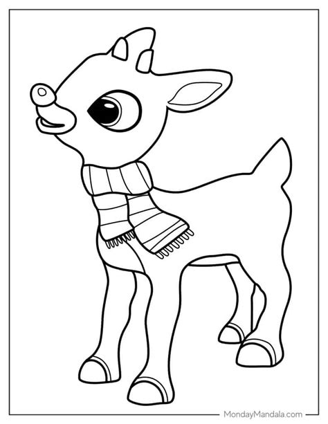 Free Printable Rudolph Red Nosed Reindeer Coloring Pages