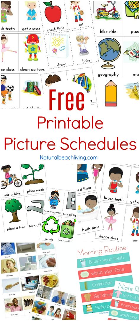 Free Printable Schedule Pictures For Children With Autism