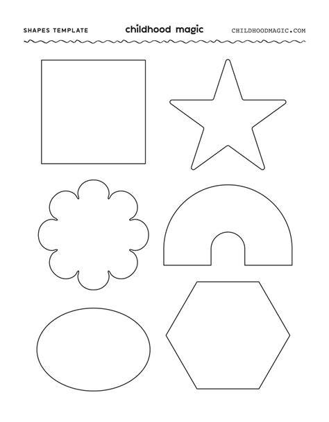 Free Printable Shapes To Cut Out For Preschool Without Star