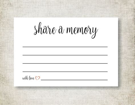 Free Printable Share A Memory Cards