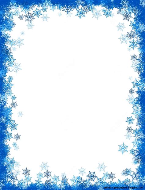 Free Printable Snowflake Border Clipart