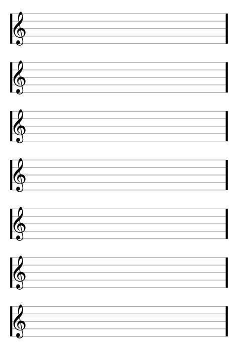 Free Printable Staff Paper Blank Sheet Music