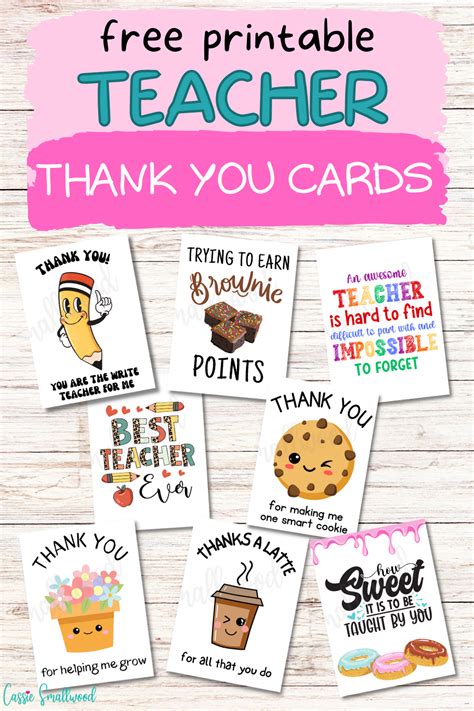 Free Printable Teacher Appreciation Cards