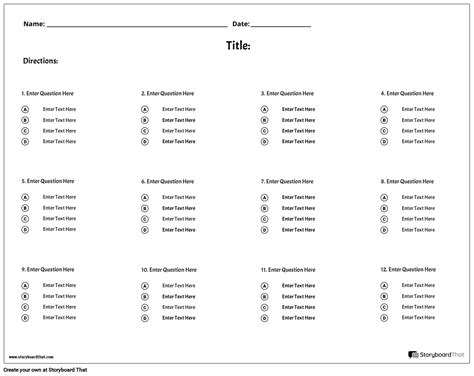Free Printable Test Generator