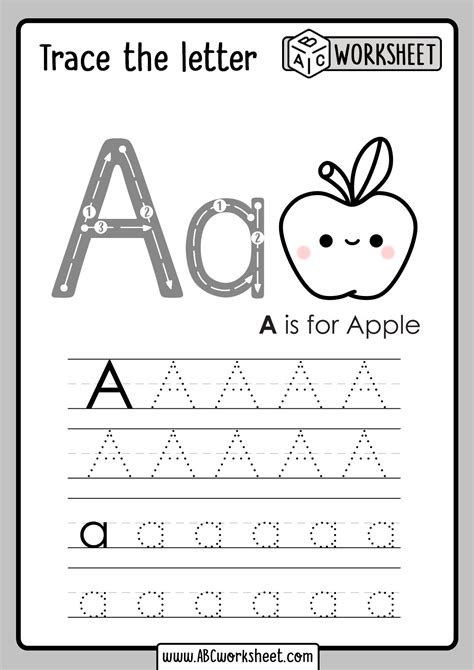 Free Printable Tracing Letter A Worksheets