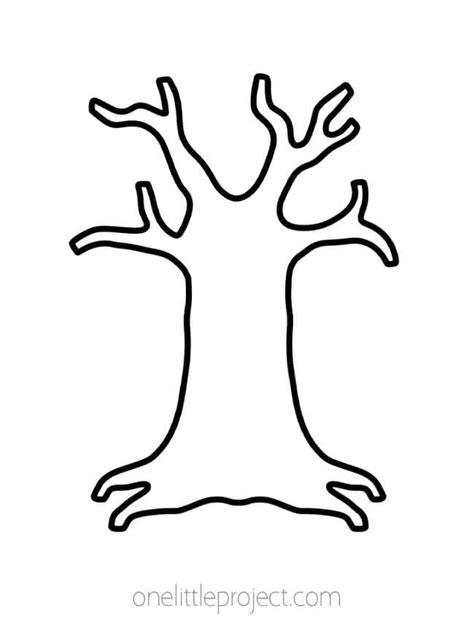 Free Printable Tree Trunk Template