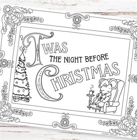 Free Printable Twas The Night Before Christmas Coloring Pages