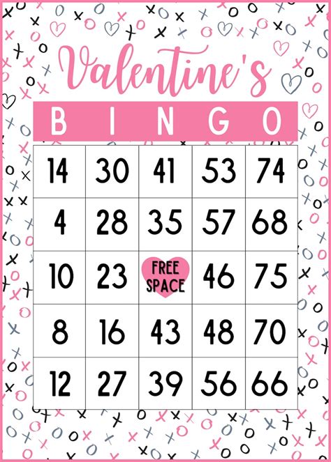 Free Printable Valentines Bingo