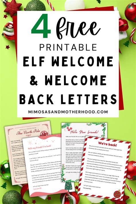 Free Printable Welcome Back Letter From Elf On The Shelf