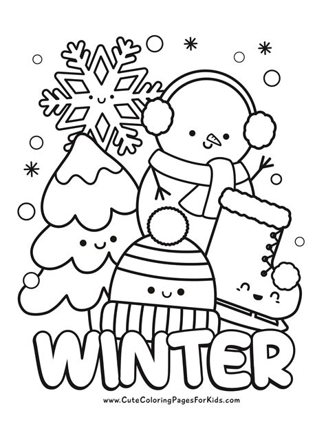 Free Printable Winter Coloring Pages For Elementary Students