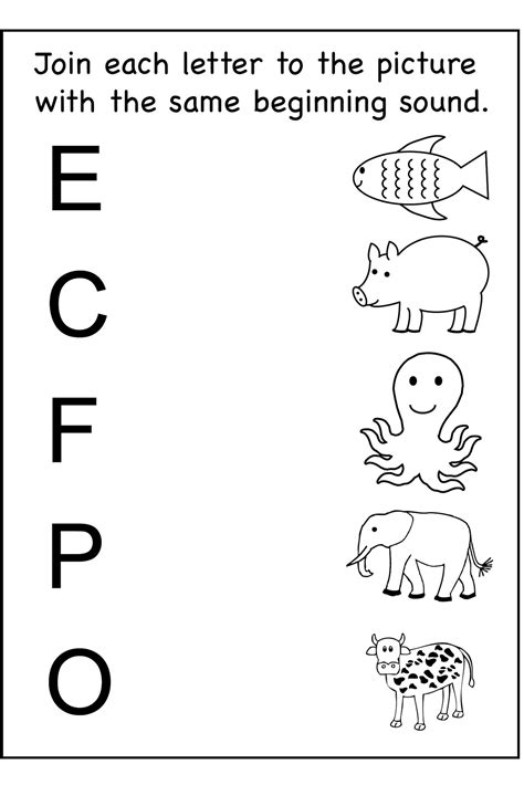Free Printable Worksheets For Kindergarteners