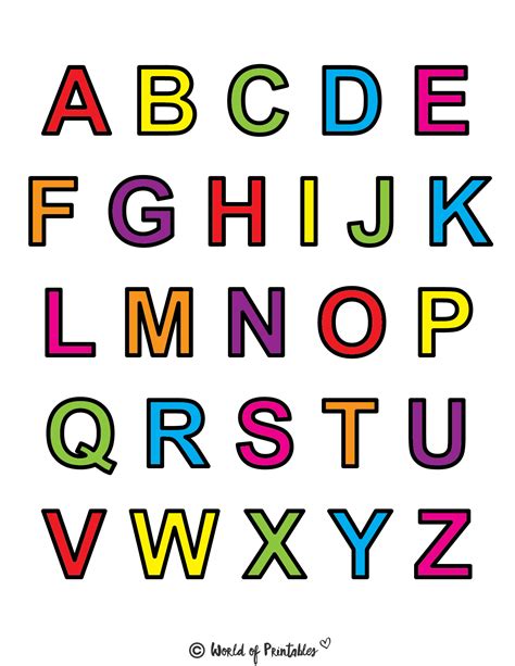 Free Printables Letters Of The Alphabet