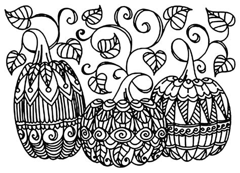 Free Pumpkin Printable Coloring Pages