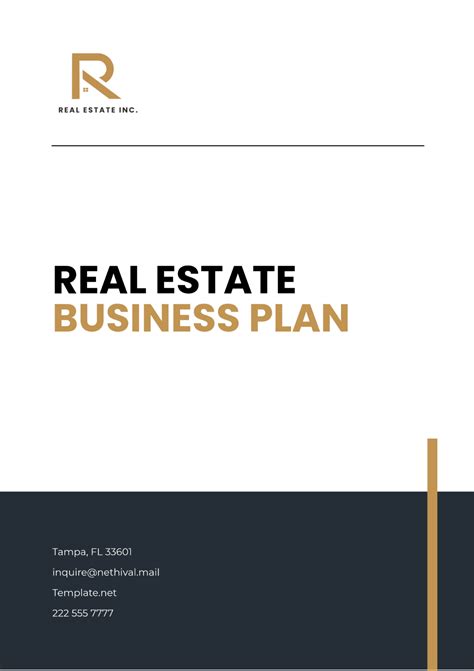 Free Real Estate Business Plan Template