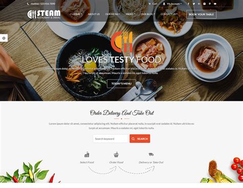 Free Restaurant Website Templates